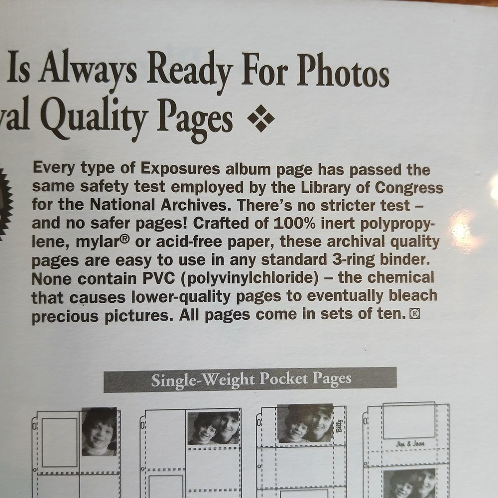 Vintage Exposures 3 Packs Magnetic Photo Album Pages Refills New Sealed NOS - Picture 5 of 9
